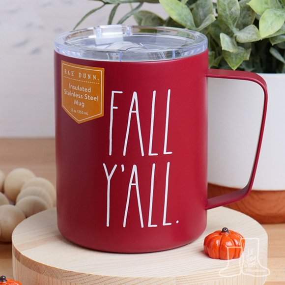 Rae Dunn FALL Y’ALL Stainless Steel Travel Mug - Picture 1 of 3